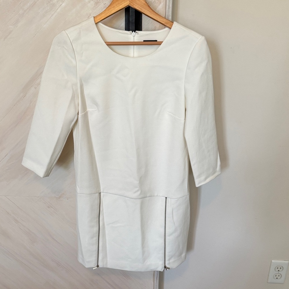 Ann Taylor Elegant Cream Mini Dress
